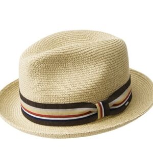Bailey Of Hollywood Tan and Brown Fedora Hat with Classic Design